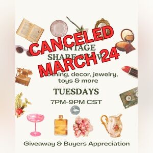 VINTAGE + SHARE LIVE TUES 7-9PM CST